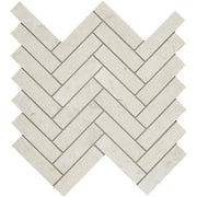 Completa Marble Series Terra Nova 1x4 Herringbone Honed Mesh Marble Mosaic