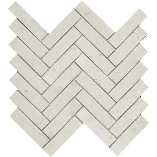 Completa Marble Series Terra Nova 1x4 Herringbone Honed Mesh Marble Mosaic