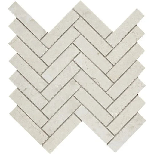 Completa Marble Series Terra Nova 1x4 Herringbone Honed Mesh Marble Mosaic