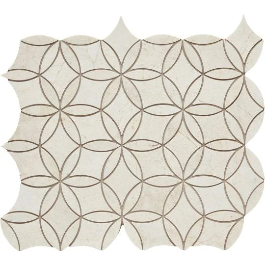 Completa Marble Series Terra Nova Flower Honed Marble Mosaic