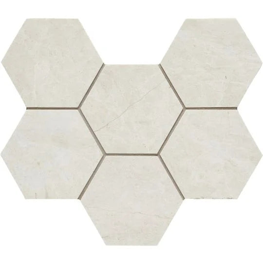 Completa Terra Nova Hexagon 4 Inch Honed Marble Mosaic