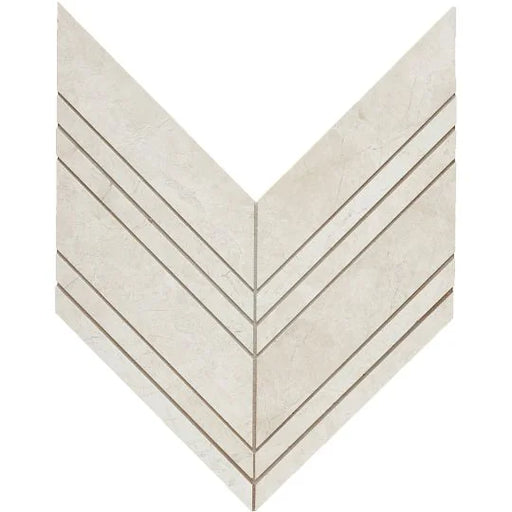 Completa Marble Series Terra Nova Chevron Honed Mesh Marble Mosaic