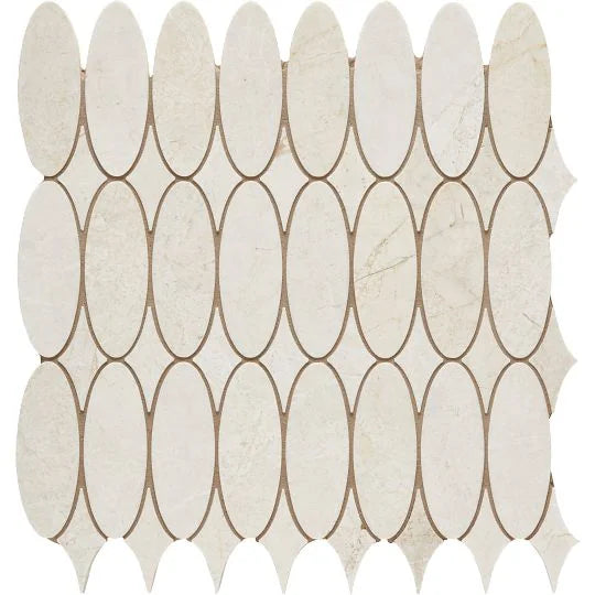 Completa Terra Nova Oval Honed Marble Mosaic