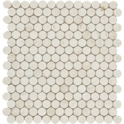 Completa Terra Nova Penny Round 3/4 Inch Honed Marble Mosaic