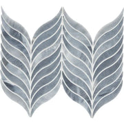 Completa Series D Blue Feather Honed Marble Mosaic