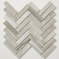 Completa Series Skyline 1x4 Honed Herringbone Marble Mosaic close-up