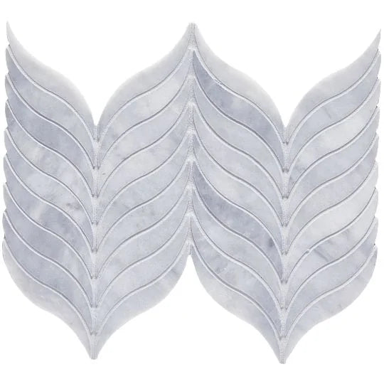 Completa Marble Series Sky Blue Feather Honed Mosaic