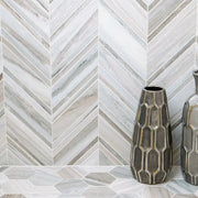 Completa Series Skyline Hex 4 Inch Honed Marble Mosaic