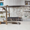 Completa Series Skyline Lotus Honed Marble Mosaic