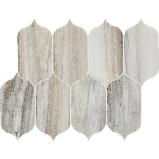 Completa Series Skyline Lotus Honed Marble Mosaic