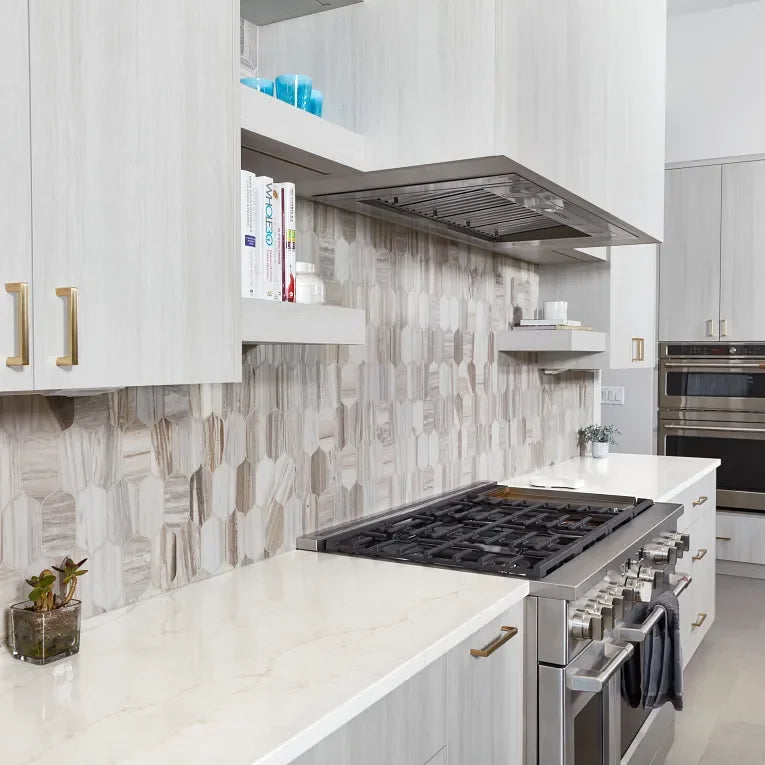 Completa Marble Series Skyline Rhomboid Honed Mosaic