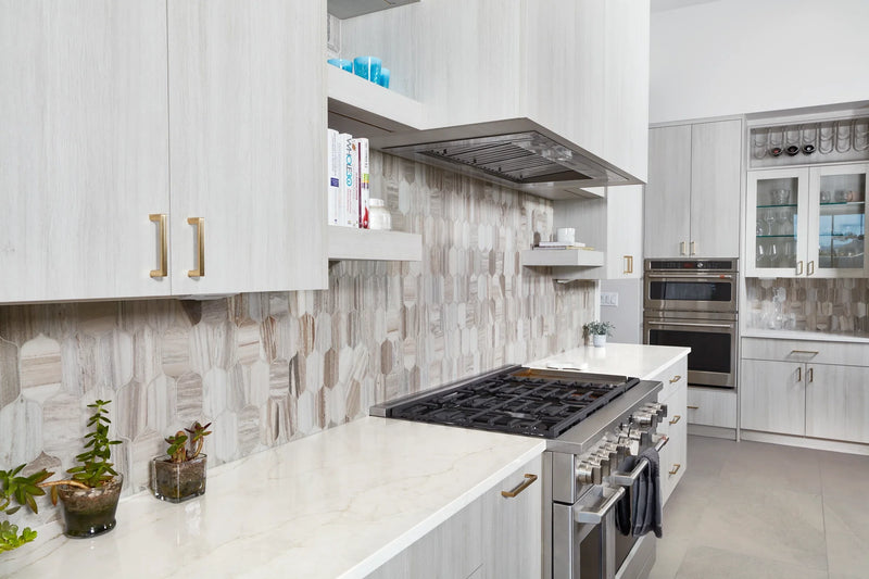 Completa Series Skyline Lotus Honed Marble Mosaic