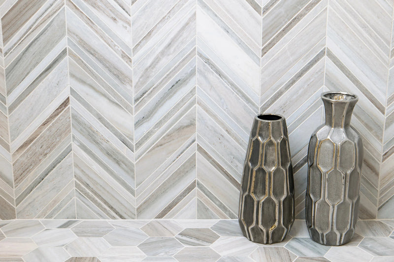 Completa Marble Series Skyline Rhomboid Honed Mosaic