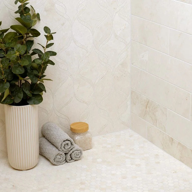 Completa Marble Series Terra Nova Ribbon Honed Marble Mosaic