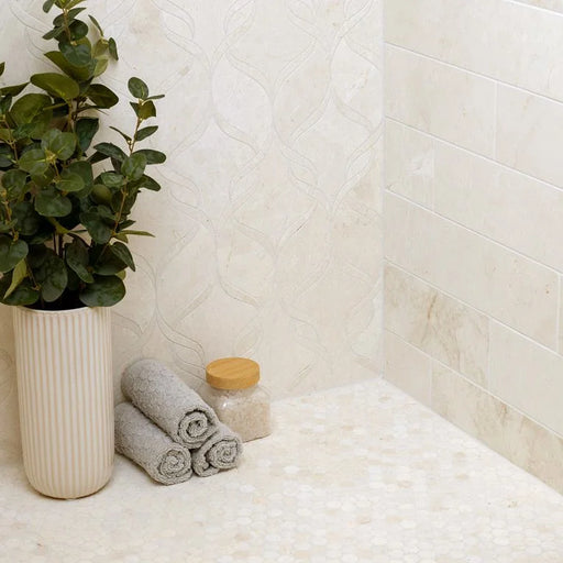 Completa Terra Nova Penny Round 3/4 Inch Honed Marble Mosaic