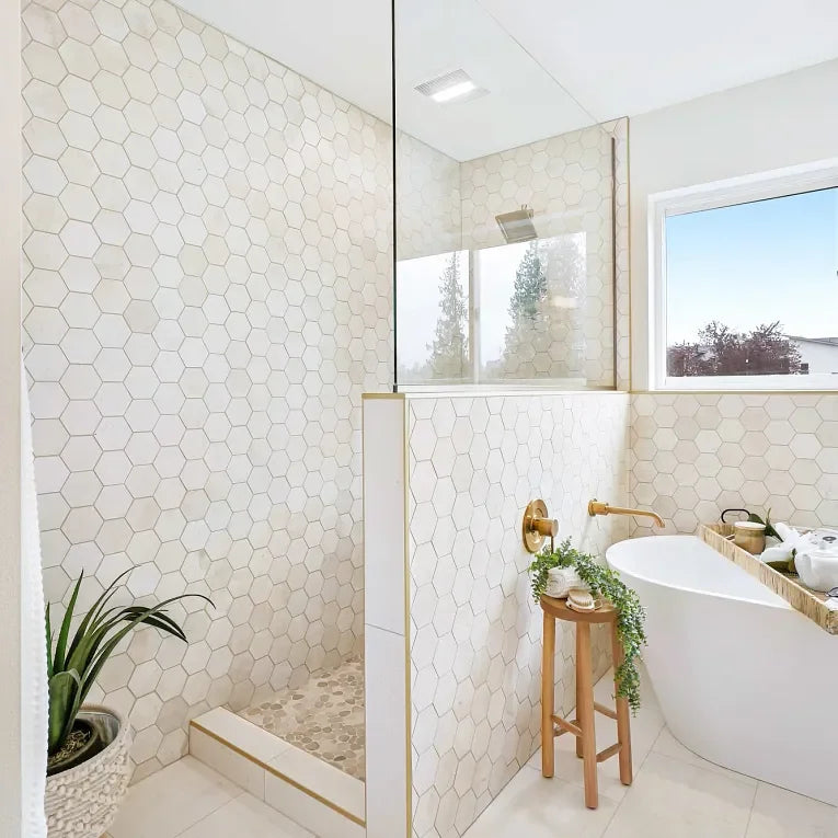 Completa Marble Series Terra Nova Picket Honed Marble Mosaic