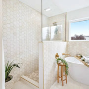 Completa Terra Nova Hexagon 4 Inch Honed Marble Mosaic