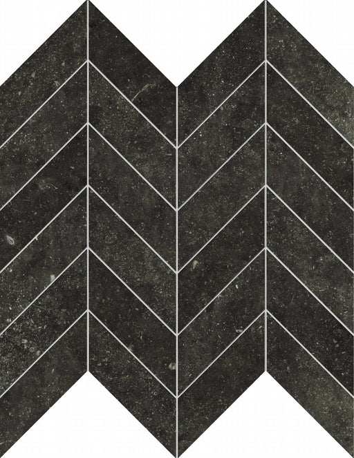 Concert Black 12x12 Chevron Porcelain Mosaic Tile