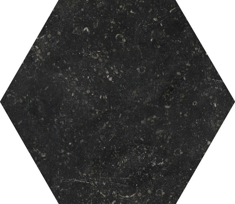 Concert Black 7x6 Hexagon Porcelain Tile