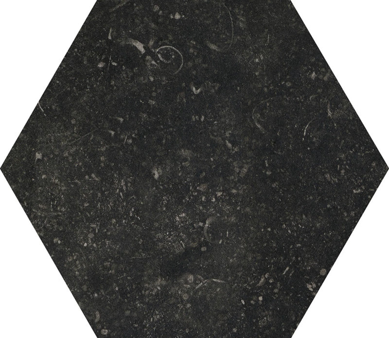 Concert Black 7x6 Hexagon Porcelain Tile