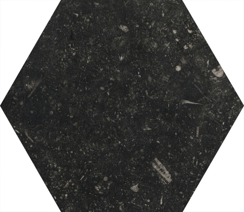 Concert Black 7x6 Hexagon Porcelain Tile