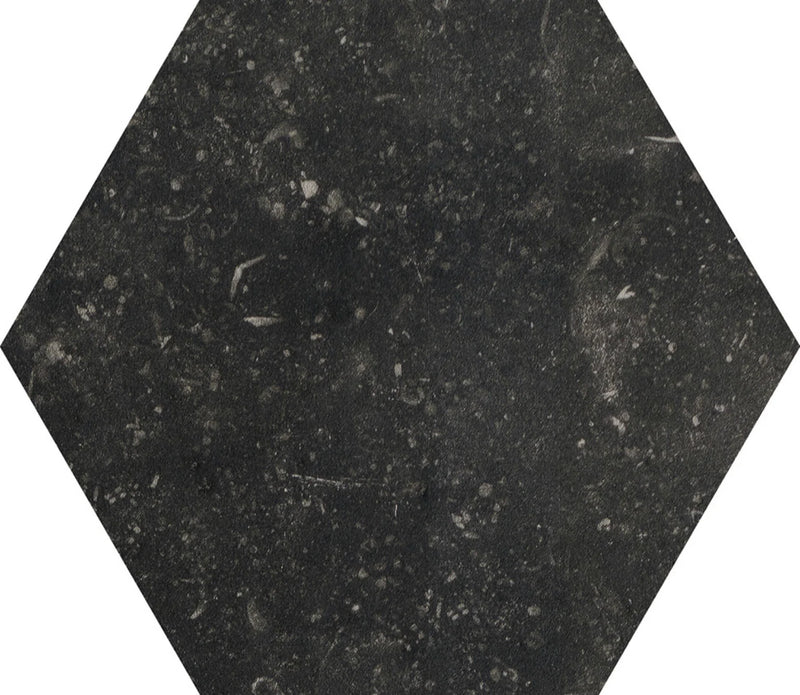 Concert Black 7x6 Hexagon Porcelain Tile