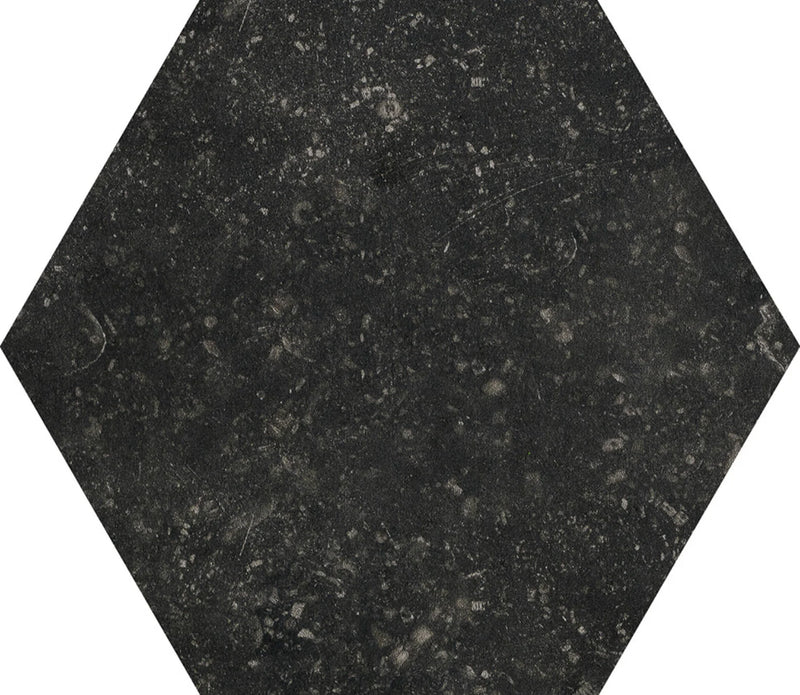 Concert Black 7x6 Hexagon Porcelain Tile