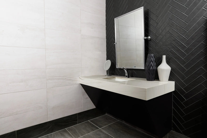 Concerto Black 1/2x9-3/4 Pencil Bullnose Matte Ceramic/Porcelain Trim