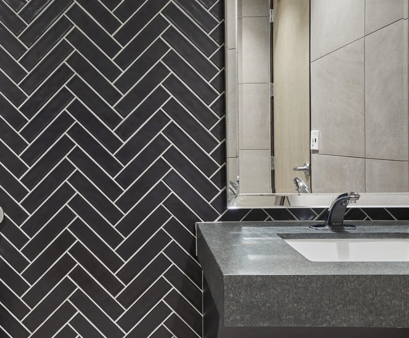 Concerto Black 1/2x9-3/4 Pencil Bullnose Matte Ceramic/Porcelain Trim