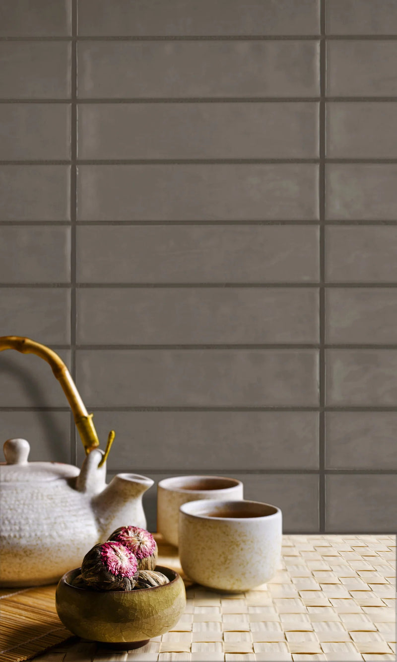 Concerto Clay 1/2x9-3/4 Pencil Bullnose Glossy Porcelain Trim