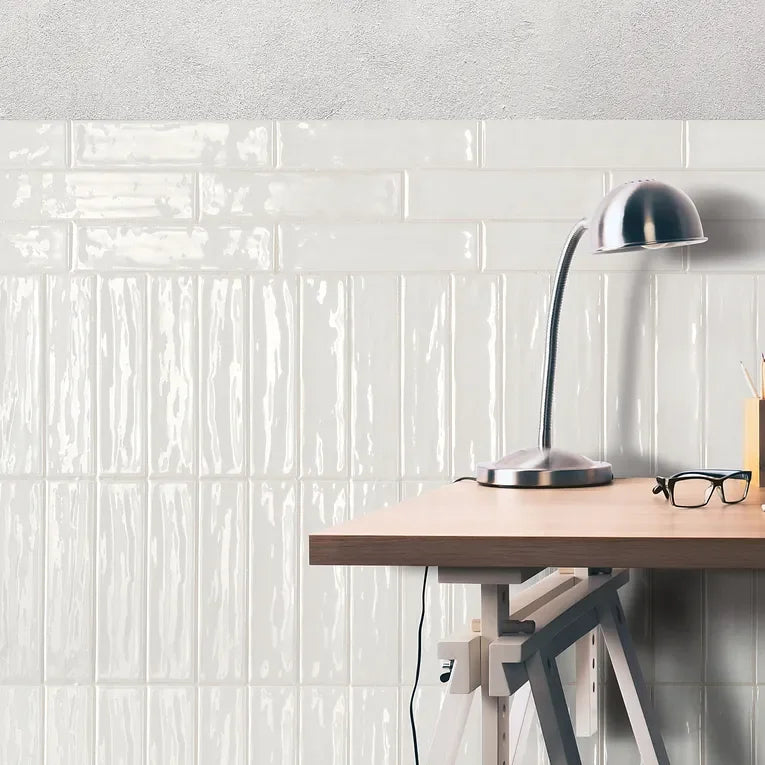 Concerto White 2-1/4x9-3/4 Glossy Ceramic / Porcelain Tile