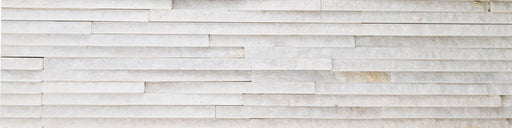 Contemporary Mini Ledgestone Snowfall 6x24 Natural Quartzite Ledger Stone