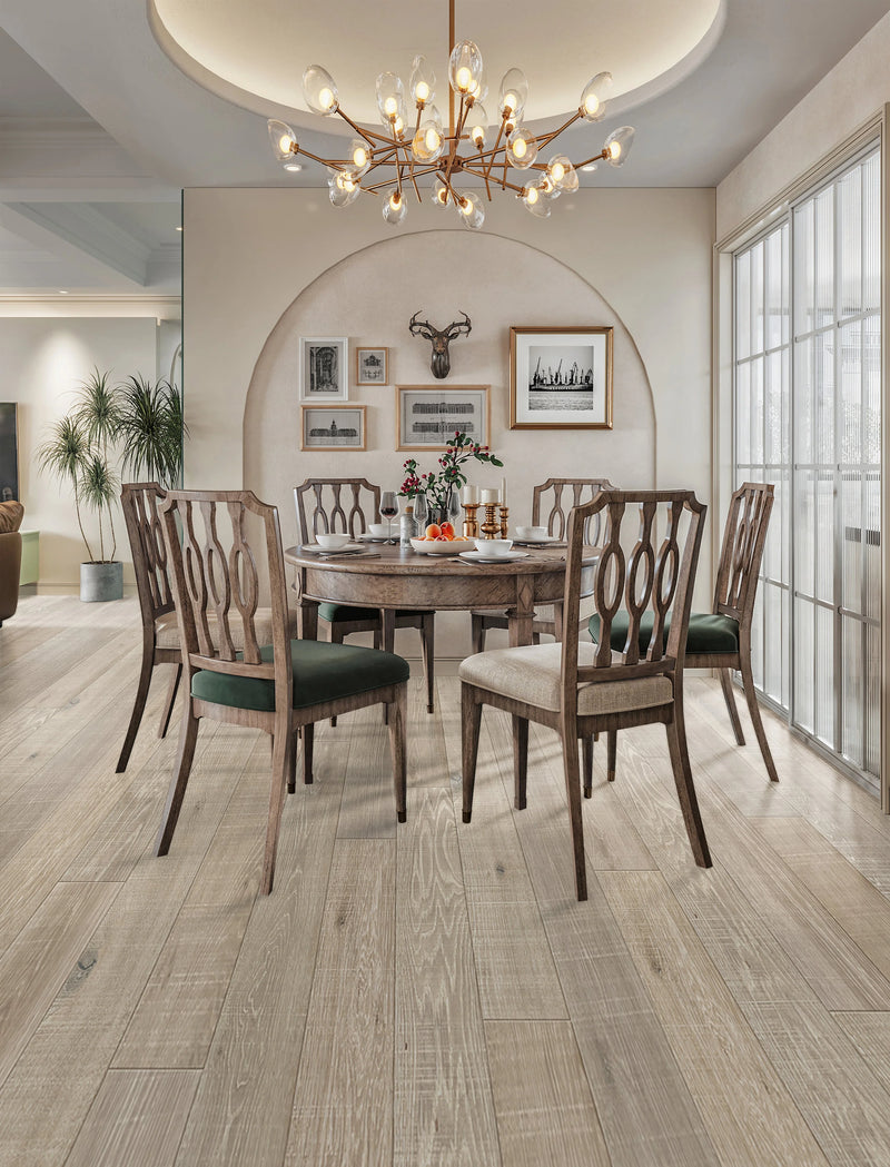 Copacobana Kuta 7.5 in x RL (24-75 in) Plank Wirebrushed UV Lacquer Engineered Hardwood Oak Flooring