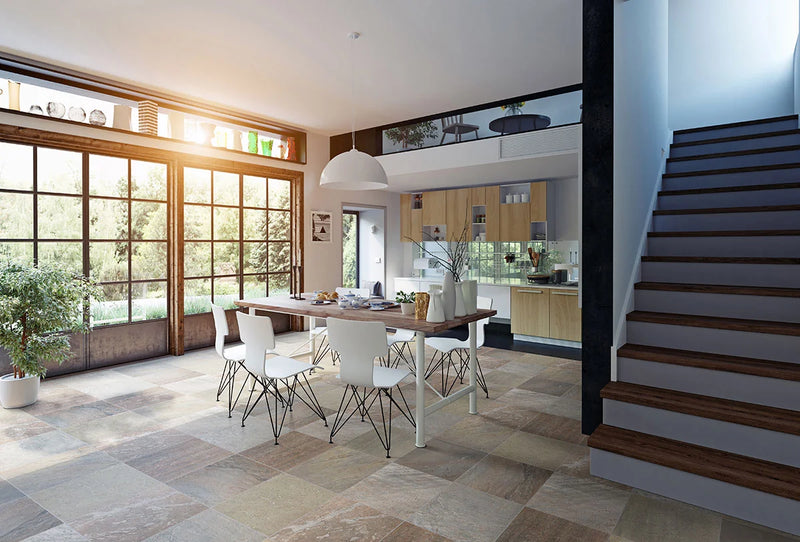 Copper 12x12 Gauged Quartzite Tile