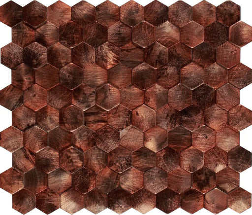 Corten 10.24x11.89 Irregular Matte Metal Look Metal Mosaic