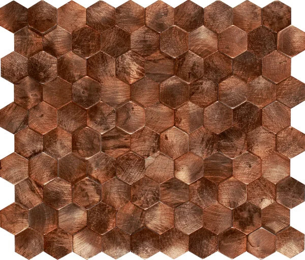 Corten 10.24x11.89 Irregular Matte Metal Look Metal Mosaic