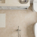 Corton Limestone Mosaic Sable Honed 2x2 Hexagon. — Bathroom floor