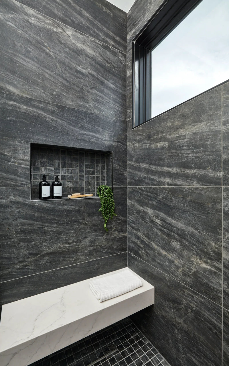 Cosmic Black 3x12 Surface Bullnose Porcelain Trim