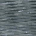 Cosmic Black 3D Wave 6x24 Panel Honed Marble Stacked Ledger Stone