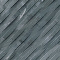 Cosmic Black 3D Wave 6x18 Corner Honed Marble Stacked Ledger Stone
