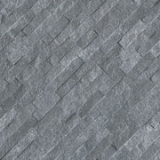 Cosmic Black Split Face 6x24 Panel Marble Stacked Ledger Stone