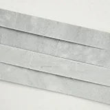 Cosmic Gray 3D Wave 6x24 Panel Honed Marble Stacked Ledger Stone