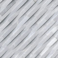 Cosmic Gray 3D Wave 6x18 Corner Honed Marble Stacked Ledger Stone