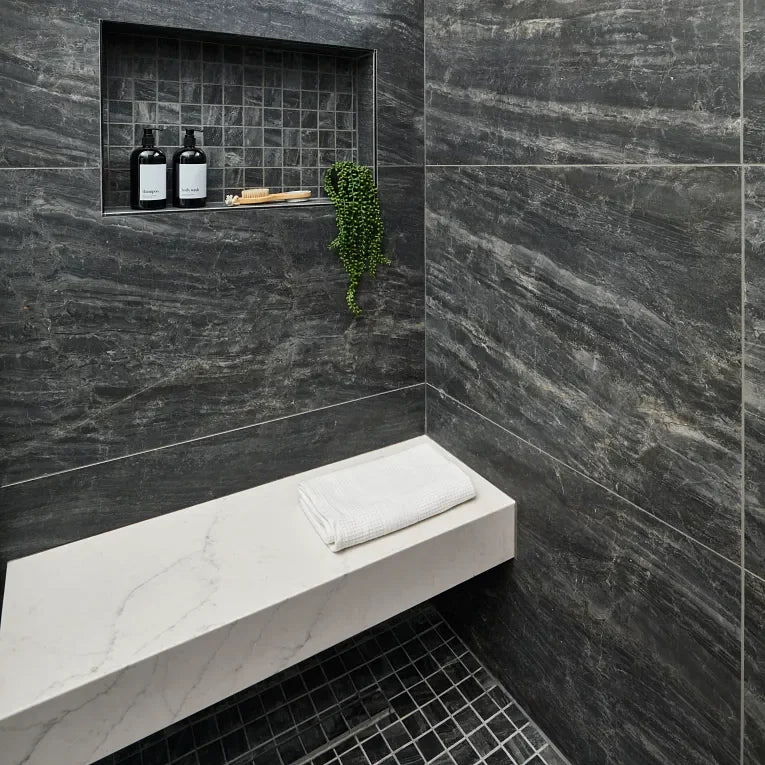 Cosmic Black 3x12 Surface Bullnose Porcelain Trim