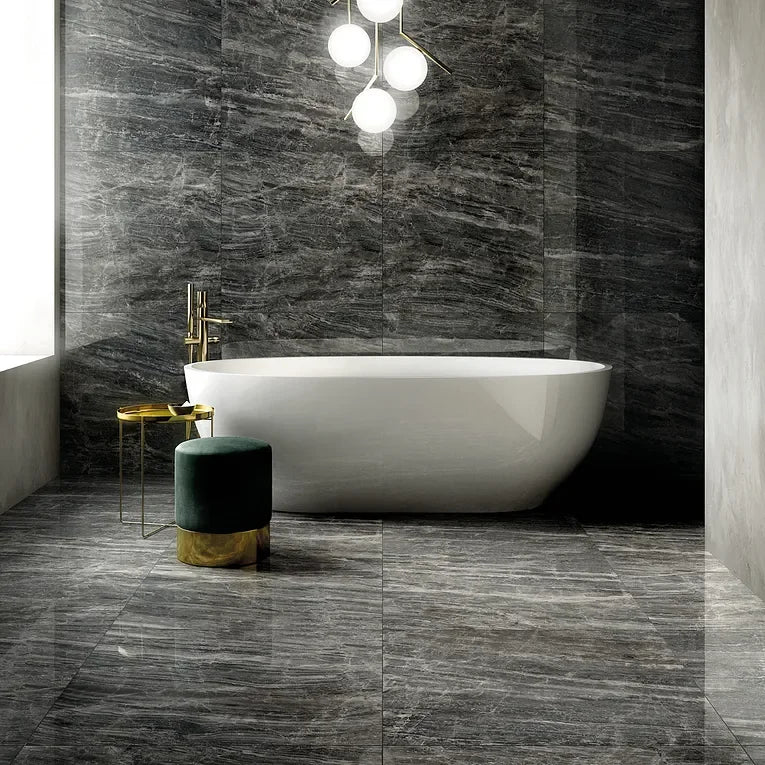 Cosmic Black 3x12 Surface Bullnose Porcelain Trim
