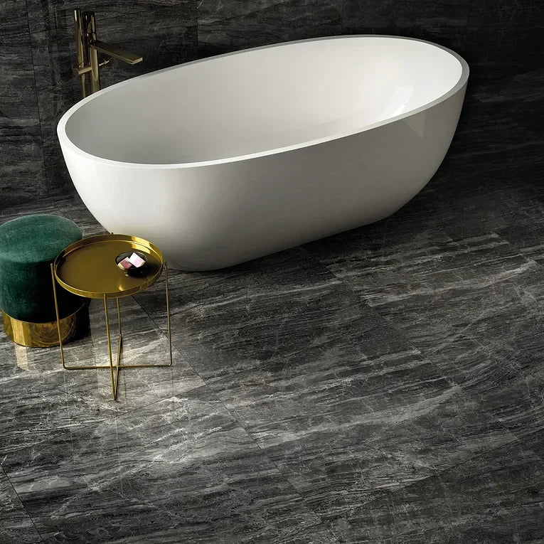 Cosmic Black 3x12 Surface Bullnose Porcelain Trim