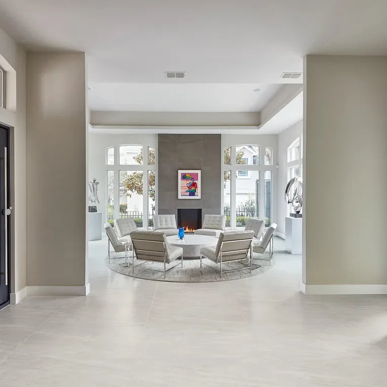 Cosmic White 3x12 Surface Bullnose Porcelain Trim