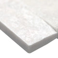 Cosmic White 6x18 Corner Splitface Marble Ledger Stone
