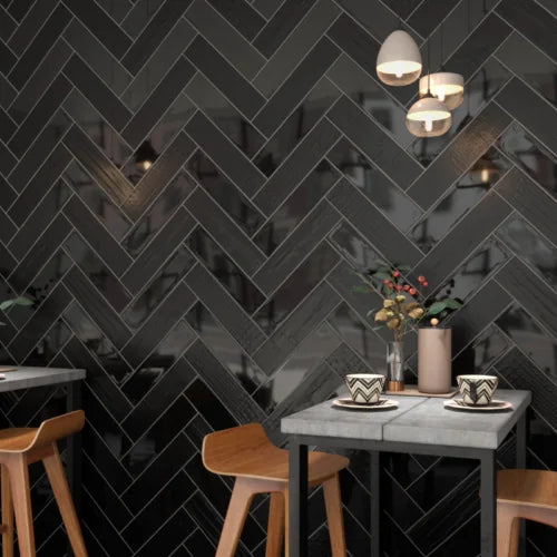Cosmopolitan Black 04x16 Matte Ceramic Wall Tile