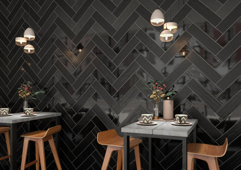 Cosmopolitan Black 04x16 Matte Ceramic Wall Tile